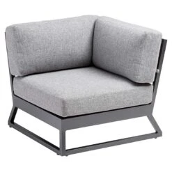 Kettler Ocean Skid Platform Ecklounge 6-tlg. Aluminium/Olefin Anthrazit -Gartenmöbelgeschäft kettler ocean skid loungeset 6 tlg mit loungetisch 1393527 6