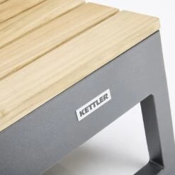 Kettler Ocean Skid Platform Loungetisch Aluminium/Teak Anthrazit Matt/Teak -Gartenmöbelgeschäft kettler ocean skid platform loungetisch aluminium teak 1438407 4