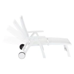 Kettler Roma Gartenliege Kunststoff Weiß -Gartenmöbelgeschäft kettler roma gartenliege rollbar kunststoff weiss 01638 000 5