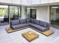 Kettler Royal Platform Loungetisch Aluminium/Teak Anthrazit/Teak -Gartenmöbelgeschäft kettler royal platform loungetisch aluminium teak 1438286 3