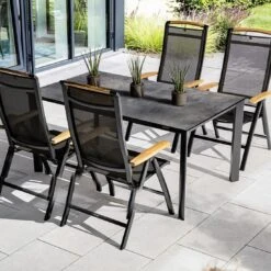 Kettler Gartentisch-Platte 140x70cm HPL Titanit Anthrazit -Gartenmöbelgeschäft kettler tischplatte 140x70cm hpl 1466369 4