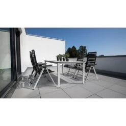 Kettler Wave Klappsessel Aluminium/Kunststoff Silber/Anthrazit -Gartenmöbelgeschäft kettler wave multipositionssessel silber anthrazit 0302001 0000 2