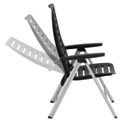 Kettler Wave Klappsessel Aluminium/Kunststoff Silber/Anthrazit -Gartenmöbelgeschäft kettler wave multipositionssessel silber anthrazit 0302001 0000 5