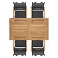 OUTLIV. Kobe Gartenmöbelset 5-tlg. Tisch 160x90cm Anthrazit -Gartenmöbelgeschäft kobe gartenmoebelset 5 tlg mit gartentisch 160x90cm 1388709 3