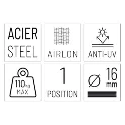 Lafuma Pop Up XL Gartenstuhl Stahl/Airlon Titane/Azur -Gartenmöbelgeschäft lafuma pop up xl gartenstuhl stahl airlonr uni 1460462 7