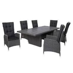 LC Garden Barcelona Gartensessel Aluminium/Geflecht Grau-Mix -Gartenmöbelgeschäft lc garden barcelona diningsessel aluminium geflecht 1432214 8