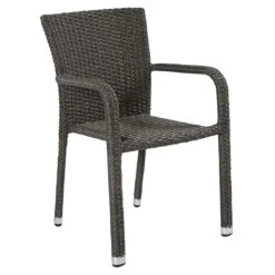 LC Garden Barcelona Stapelsessel Aluminium/Geflecht Grau Mix