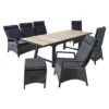 LC Garden Keramo Gartenmöbel-Set 6-tlg. Tisch 200/260x100cm Grau Mix/Anthrazit -Gartenmöbelgeschäft lc garden keramo gartenmoebel set 6 tlg tisch 200 260x100cm 1485949 1