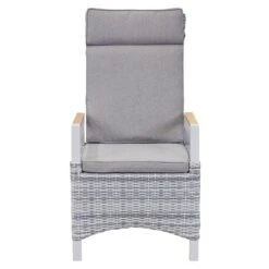 LC Garden Keramo Dining Verstellsessel Aluminium/Geflecht Off White/Cold White -Gartenmöbelgeschäft lc garden keramo loungesessel aluminium geflecht teak armlehnen 1434337 2