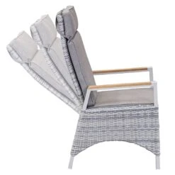 LC Garden Keramo Dining Verstellsessel Aluminium/Geflecht Off White/Cold White -Gartenmöbelgeschäft lc garden keramo loungesessel aluminium geflecht teak armlehnen 1434337 5