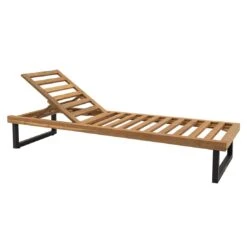 LC Garden Riviona Gartenliege Teak/Polster Natur/Grau -Gartenmöbelgeschäft lc garden riviano gartenliege teak polster 1435547 6