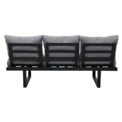 LC Garden Sondrino Gartensofa Aluminium/Polyester Schwarz/Grau -Gartenmöbelgeschäft lc garden sondrino 3 sitzersofa 202x70cm aluminium polyester 1433677 6