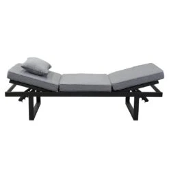 LC Garden Sondrino Gartensofa Aluminium/Polyester Schwarz/Grau -Gartenmöbelgeschäft lc garden sondrino 3 sitzersofa 202x70cm aluminium polyester 1433677 8