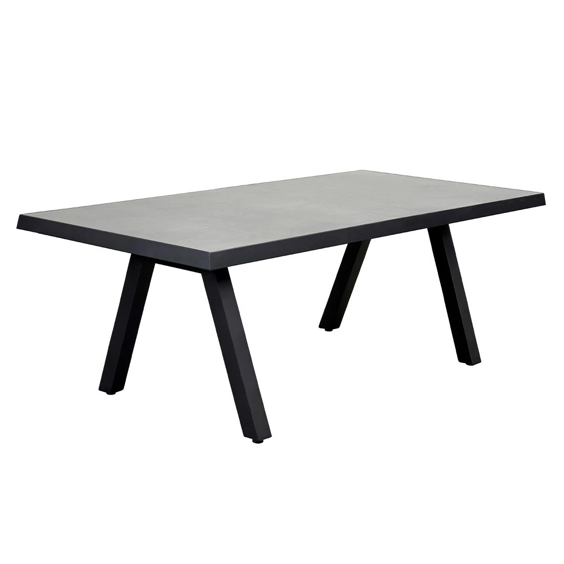 LC Garden Sondrino Gartentisch 200x100cm Aluminium/Keramik Schwarz Matt/Beton 3 LC Garden Sondrino Gartentisch 200x100cm Aluminium/Keramik Schwarz Matt/Beton