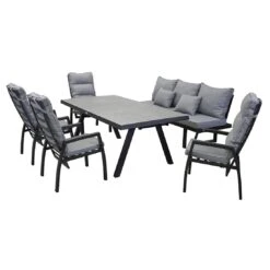 LC Garden Sondrino Gartentisch 200x100cm Aluminium/Keramik Schwarz Matt/Beton 9 LC Garden Sondrino Gartentisch 200x100cm Aluminium/Keramik Schwarz Matt/Beton -Gartenmöbelgeschäft lc garden sondrino gartentisch 200x100cm aluminium keramik 1433457 4