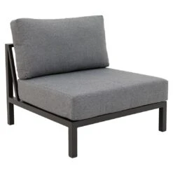 LC Garden Sondrino Mittelmodul 80x90 Cm Aluminium/Polyester Anthrazit/Off-White-Schwarz