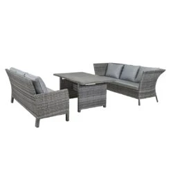 LC Garden Vivera Dininglounge Aluminium/Geflecht Grau/Omega-Anthrazit -Gartenmöbelgeschäft lc garden vivera loungeecke mit tisch alu geflecht glas keramik 1432412 3