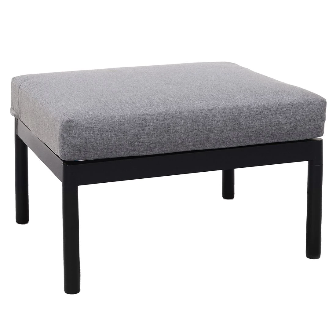 LifestyleGarden Femalcony Hocker Aluminium Inkl. Kissen Schwarz Matt/Dunkelgrau 3 LifestyleGarden Femalcony Hocker Aluminium Inkl. Kissen Schwarz Matt/Dunkelgrau