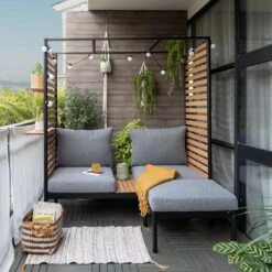 LifestyleGarden Femalcony Hocker Aluminium Inkl. Kissen Schwarz Matt/Dunkelgrau 6 LifestyleGarden Femalcony Hocker Aluminium Inkl. Kissen Schwarz Matt/Dunkelgrau -Gartenmöbelgeschäft lifestylegarden femalcony hocker aluminium inkl kissen 1441135 2