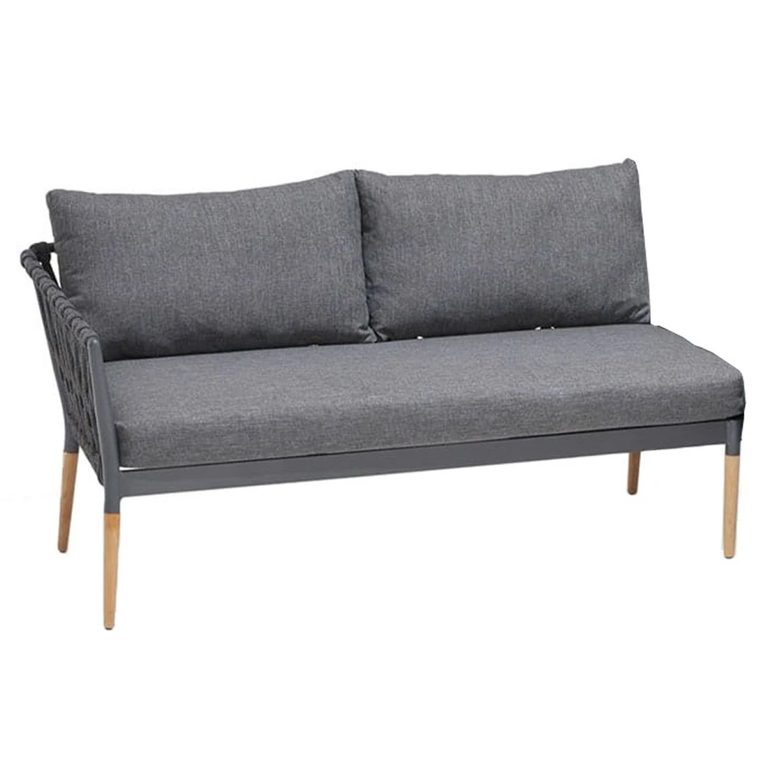 LifestyleGarden Ipanema Ecklounge 2-teilig Teak/Rope/Olefin Teak/Dunkelgrau 9 LifestyleGarden Ipanema Ecklounge 2-teilig Teak/Rope/Olefin Teak/Dunkelgrau – Bild 7