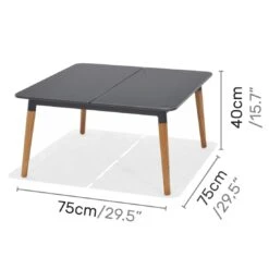 LifestyleGarden Ipanema Loungetisch 80x80cm Teak/WideDuraboard Teak/Dunkelgrau -Gartenmöbelgeschäft lifestylegarden ipanema loungetisch 80x80cm teak wideduraboard 1356072 3