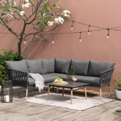LifestyleGarden Ipanema Loungetisch 80x80cm Teak/WideDuraboard Teak/Dunkelgrau -Gartenmöbelgeschäft lifestylegarden ipanema loungetisch 80x80cm teak wideduraboard 1356072 8