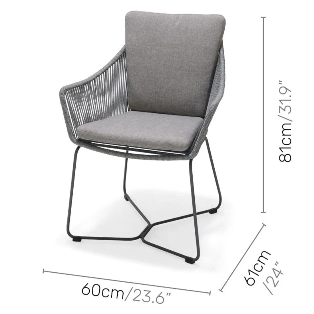 LifestyleGarden Opal Gartensessel Stahl/Rope Graphit/Roasted Sesame 10 LifestyleGarden Opal Gartensessel Stahl/Rope Graphit/Roasted Sesame – Bild 8