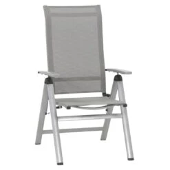 MWH Fabulo Klappsessel Aluminium/Textilene Silber/Grau