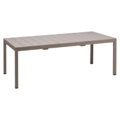 Nardi Rio Ausziehtisch 210/280x100cm Aluminium/Kunststoff Taupe -Gartenmöbelgeschäft nardi rio ausziehtisch 210 280x100cm aluminium kunststoff 44600 1