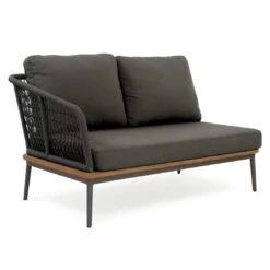 Niehoff Freeport Ecklounge 4-tlg. Mit Tisch 89x89cm Anthrazit -Gartenmöbelgeschäft niehoff freeport loungeecke 4 tlg mit tisch 89x89cm 1412084 3