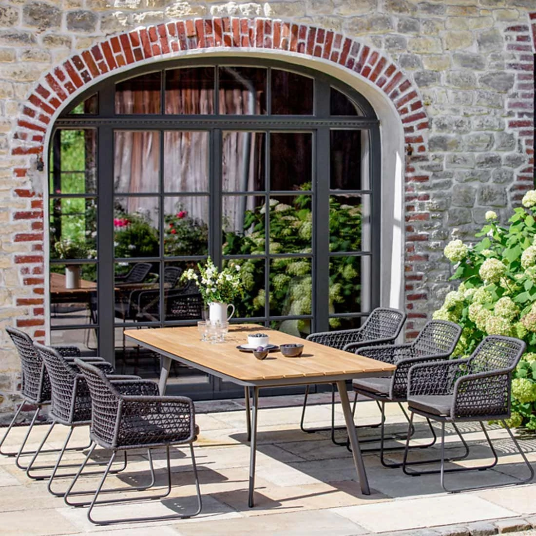 Niehoff Kubu Gartensessel Aluminium/Rope/Olefin Anthrazit 7 Niehoff Kubu Gartensessel Aluminium/Rope/Olefin Anthrazit – Bild 5