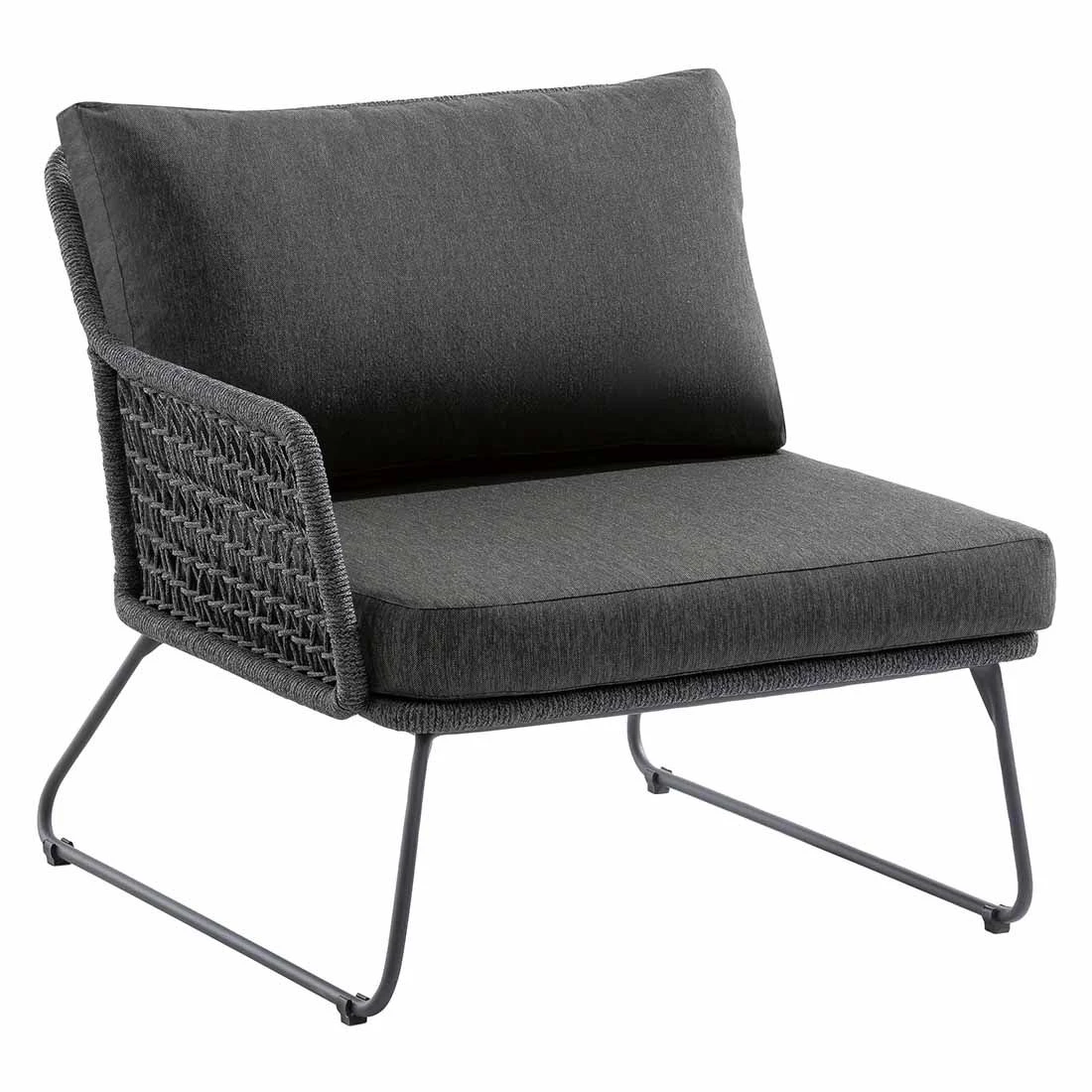 Niehoff Kubu Eck-/Endmodul Aluminium/Rope/Olefin Anthrazit/Schwarz 3 Niehoff Kubu Eck-/Endmodul Aluminium/Rope/Olefin Anthrazit/Schwarz