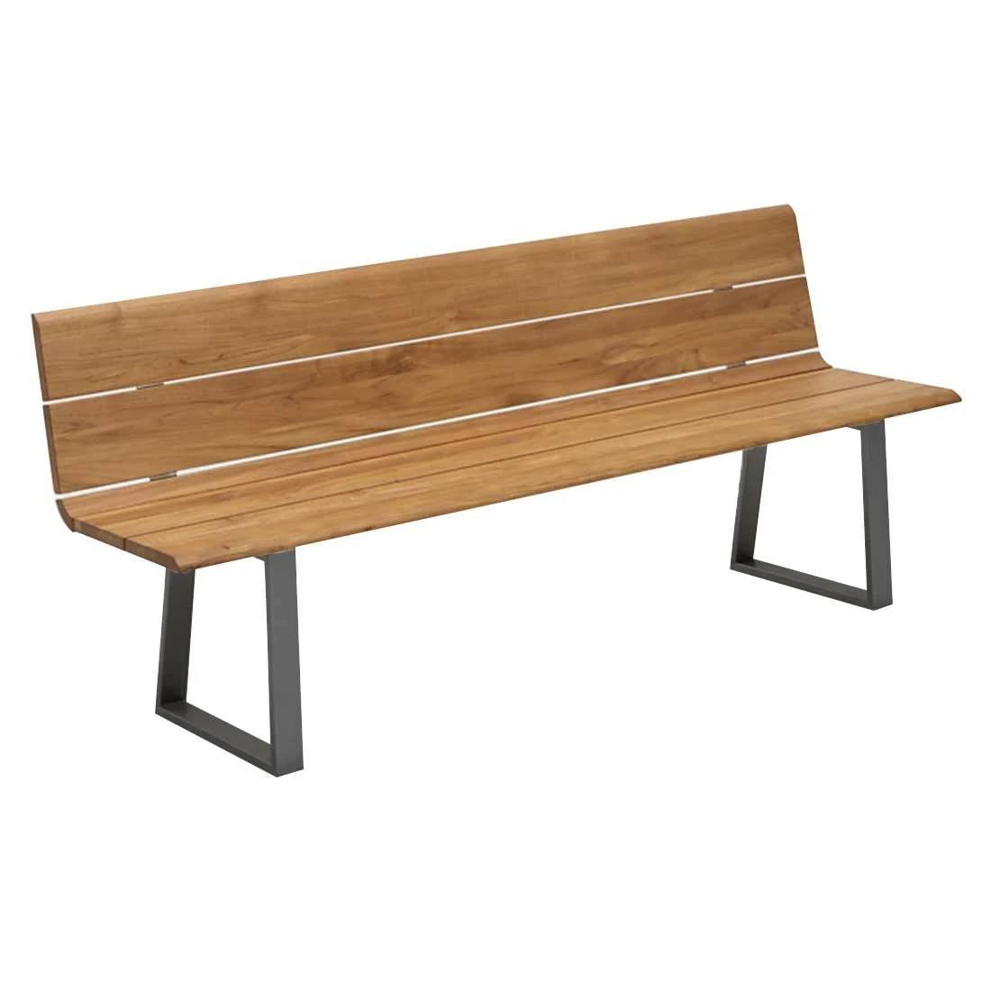 Niehoff Nova Gartenbank 220cm Aluminium/Teak Gebürstet Anthrazit/Natur 3 Niehoff Nova Gartenbank 220cm Aluminium/Teak Gebürstet Anthrazit/Natur