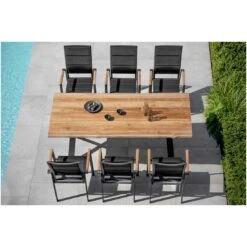 Niehoff Revent Stapelsessel Aluminium/Textilene Anthrazit/Schwarz -Gartenmöbelgeschäft niehoff revent stapelsessel aluminium textilene 1377764 3