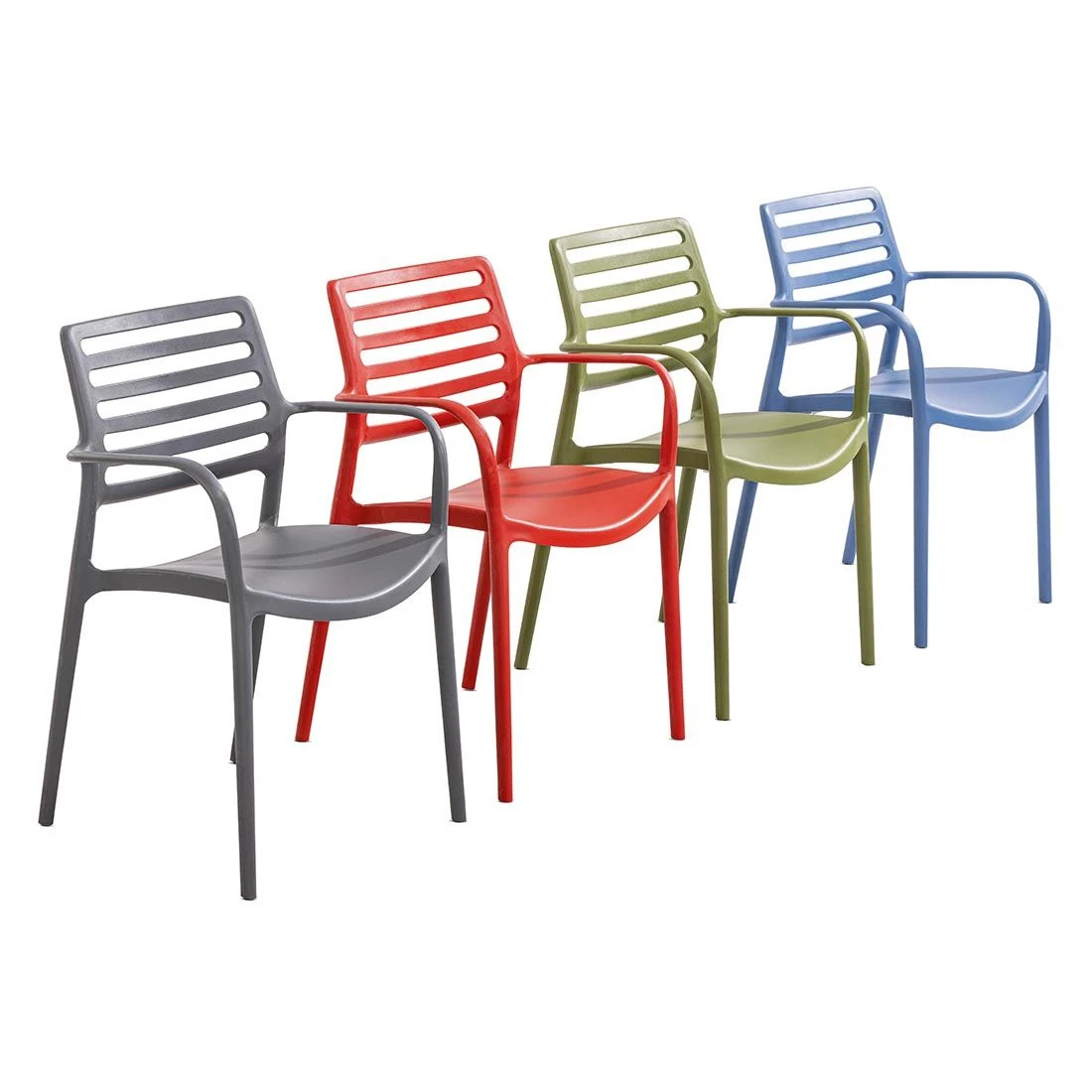 Niehoff San Remo Stapelstuhl Polypropylen Blau 4 Niehoff San Remo Stapelstuhl Polypropylen Blau – Bild 2