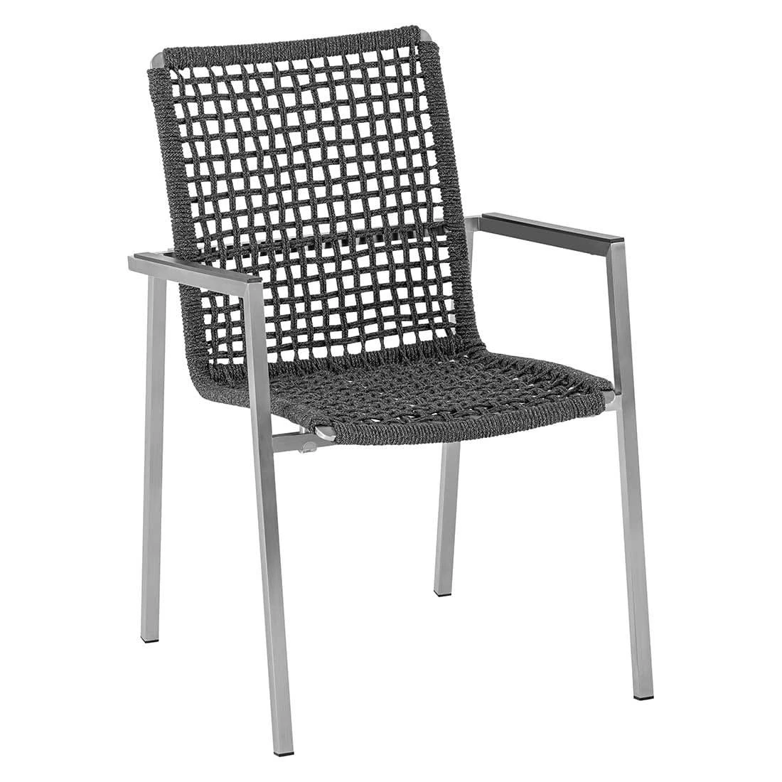 Niehoff Sines Stapelsessel Edelstahl/Rope Edelstahl/Grau 3 Niehoff Sines Stapelsessel Edelstahl/Rope Edelstahl/Grau