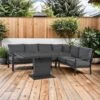 OUTLIV. Atlanta Dininglounge 2-tlg. Aluminium/Polyester Anthrazit/Grau -Gartenmöbelgeschäft outliv atlanta dininglounge 2 tlg aluminium polyester 1486235 1