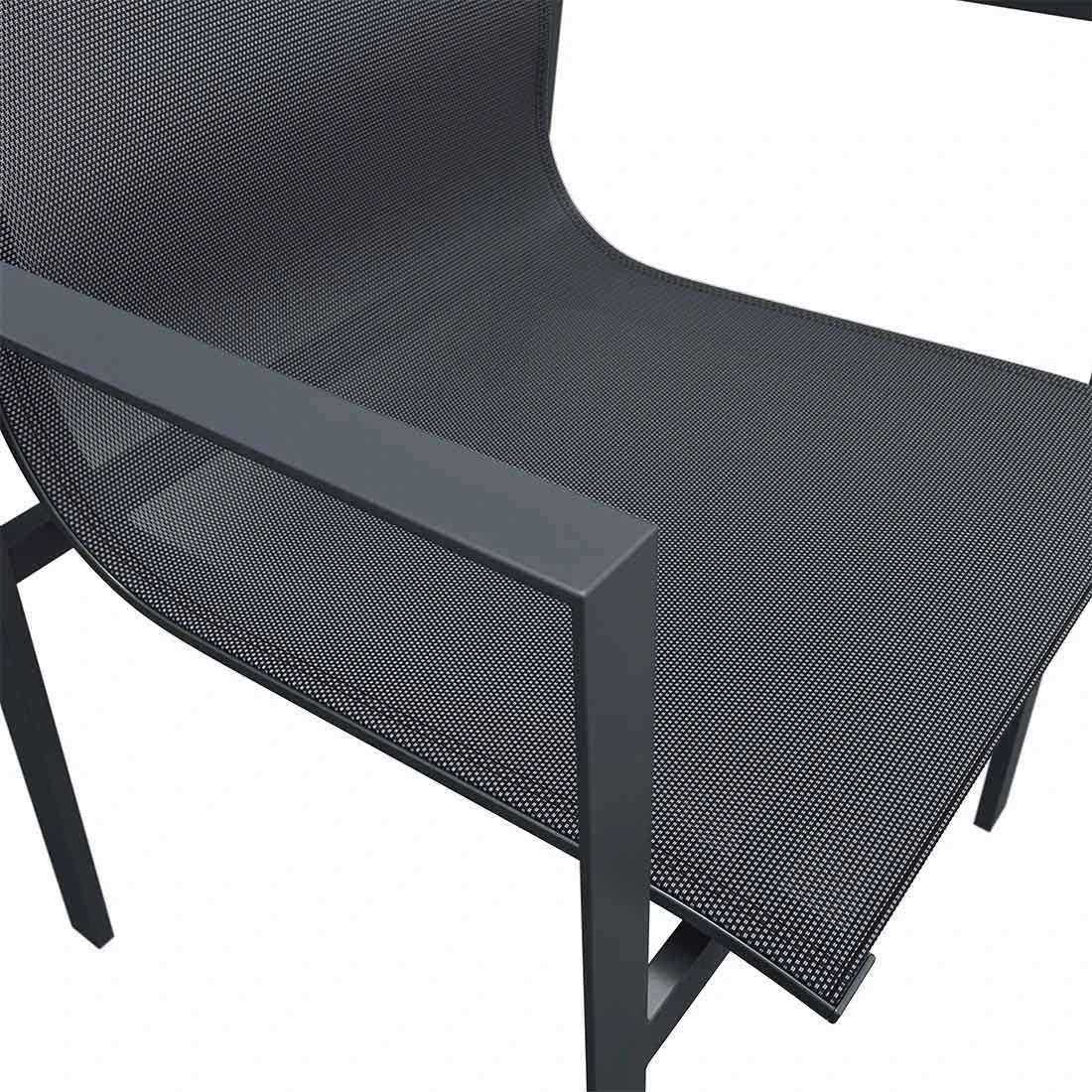 OUTLIV. Atlanta Gartenmöbelset 7-tlg. Mit Tisch 220x100cm Anthrazit/Schwarz 8 OUTLIV. Atlanta Gartenmöbelset 7-tlg. Mit Tisch 220x100cm Anthrazit/Schwarz – Bild 6