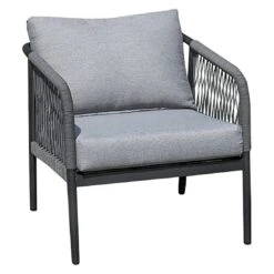 OUTLIV. Charleston Loungeset Aluminium/Olefin/Rope Anthrazit/Hellgrau -Gartenmöbelgeschäft outliv charleston loungeset 5 tlg aluminium rope 1422006 5