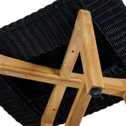 OUTLIV. Clovelly Hocker Teak/Geflecht Natur/Schwarz -Gartenmöbelgeschäft outliv clovelly hocker teak recycelt geflecht 1346491 5