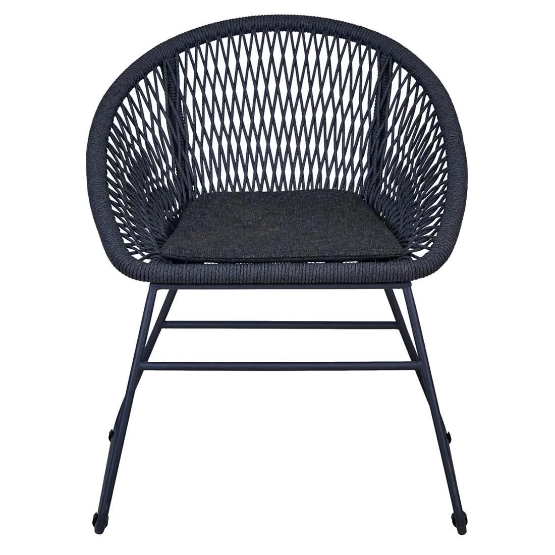 OUTLIV. Edson Gartensessel Aluminium/Rope Inkl. Kissen Charcoal 5 OUTLIV. Edson Gartensessel Aluminium/Rope Inkl. Kissen Charcoal – Bild 3