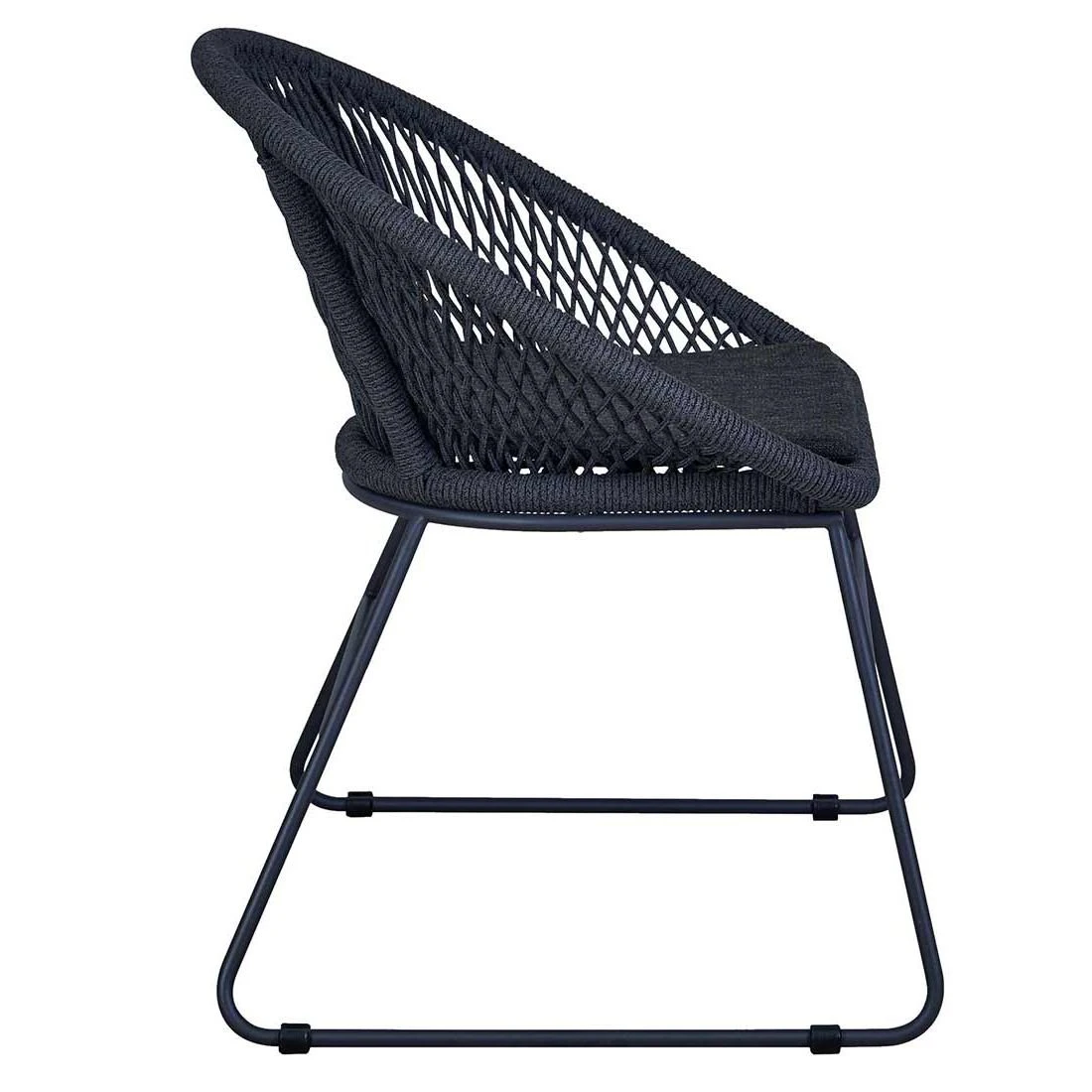 OUTLIV. Edson Gartensessel Aluminium/Rope Inkl. Kissen Charcoal 6 OUTLIV. Edson Gartensessel Aluminium/Rope Inkl. Kissen Charcoal – Bild 4