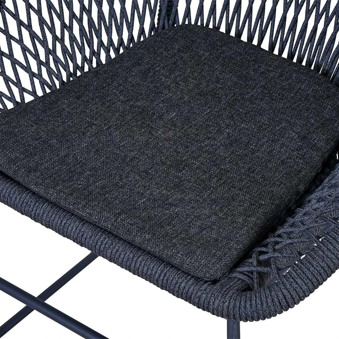 OUTLIV. Edson Gartensessel Aluminium/Rope Inkl. Kissen Charcoal 7 OUTLIV. Edson Gartensessel Aluminium/Rope Inkl. Kissen Charcoal – Bild 5