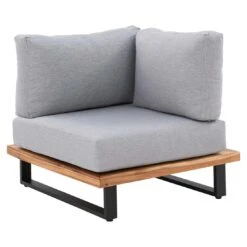 OUTLIV. Haven Ecklounge 3-tlg. Aluminium/Akazie Anthrazit/Natur Anthrazit/Natur -Gartenmöbelgeschäft outliv haven loungeecke 3 tlg aluminium akazie anthrazit natur 1434304 8