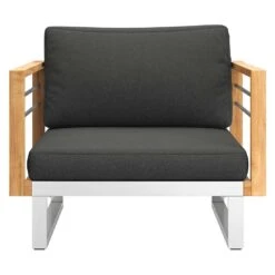 OUTLIV. Hawaii Loungesessel Edelstahl/Teak/Polster Dunkelgrau -Gartenmöbelgeschäft outliv hawaii loungesessel edelstahl teak polster dunkelgrau 1226173 4