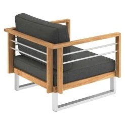 OUTLIV. Hawaii Loungesessel Edelstahl/Teak/Polster Dunkelgrau -Gartenmöbelgeschäft outliv hawaii loungesessel edelstahl teak polster dunkelgrau 1226173 6