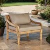 OUTLIV. Korfu Loungesessel Teak/Olefin Natur/Braun -Gartenmöbelgeschäft outliv korfu loungesessel teak olefin 1428749 1