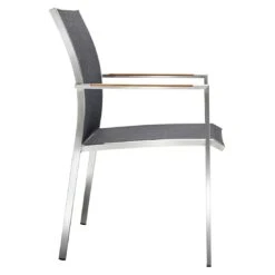 OUTLIV. Kreta Stapelsessel Edelstahl/Textilene Silber/Coal -Gartenmöbelgeschäft outliv kreta stapelsessel edelstahl rope 1365818 3