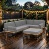 OUTLIV. Largo Ecklounge Stahl/Kunstfaser Anthrazit/Royal Dark Grey -Gartenmöbelgeschäft outliv largo loungeecke 5tlg stahl pulver akazie kissen anthrazit grau 1205394 1