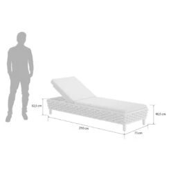 OUTLIV. Leon Gartenliege Aluminium/Rope/Olefin Beige -Gartenmöbelgeschäft outliv leon gartenliege aluminium rope polster grau beige 1100729 12